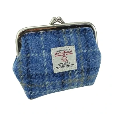 Image of Glen Appin Small Clasp Purse Eigg (Colour 129 Light Blue Check)