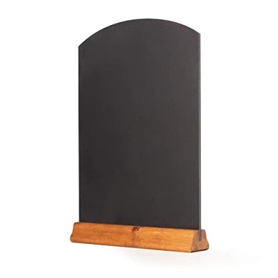 Image of Chalkboards UK WC123F Table Top Chalkboard with Plinth, Wood, Dark Oak, A3, 42 x 30 4 cm