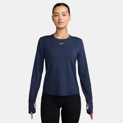 Image of Nike Performance ONE Classic TOP Long sleeved top, Women&#039;s, Size: XS, Midnight navy/white