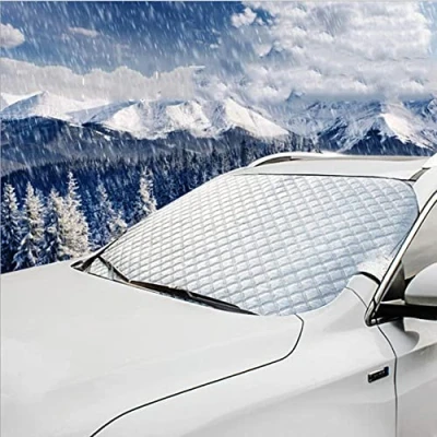 Image of Car Windshield Cover, Heavy Duty Ultra Thick Protective Windscreen Cover Snow Ice Frost Sun UV Dust Water Resistentin all Weather (147x100)
