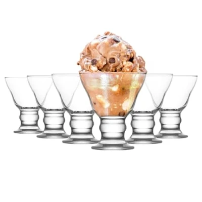 Image of 6x 255ml Orion Glass Ice Cream Bowls By LAV