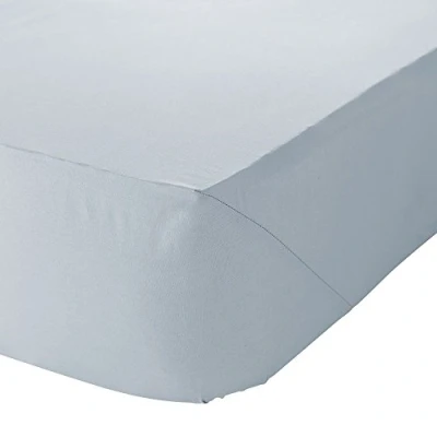 Image of Catherine Lansfield Easy Iron Percale Combed Double Fitted Sheet Duck Egg Blue