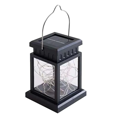 Image of Gusengo Hanging Solar Lantern,Waterproof Lanterns for Table Candle Powered Lights Yard Decor Outdoor Decorative Pathway Courtyard Party
