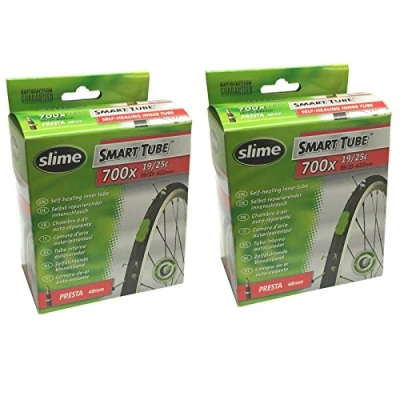 Image of Slime Smart Tube Self Healing 700c x 19 25 Presta Inner Tubes (Pack of 2)