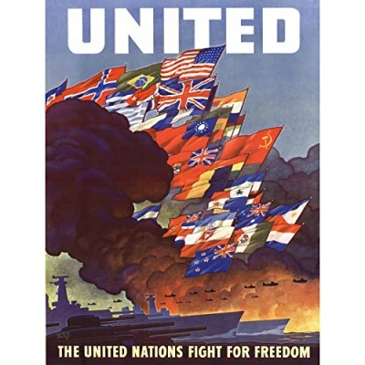 Image of Wee Blue Coo WWII WAR ALLIES UNITED NATIONS FIGHT FREEDOM FINE ART PRINT POSTER 30x40cm CC1829