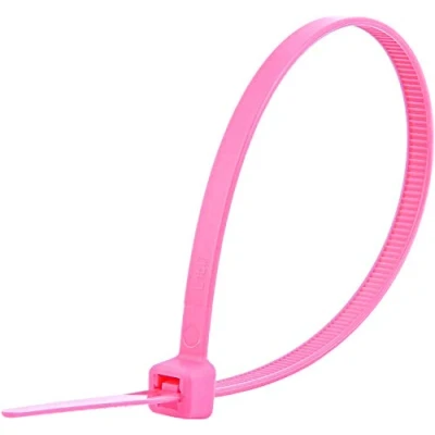 Image of UKCable Ties Fluorescent Cable Pink Nylon (10, 300mm x 4.8mm)