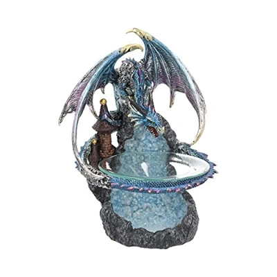 Image of Nemesis Now Flame Saviour Dragon Oil Burner, Blue, 24cm
