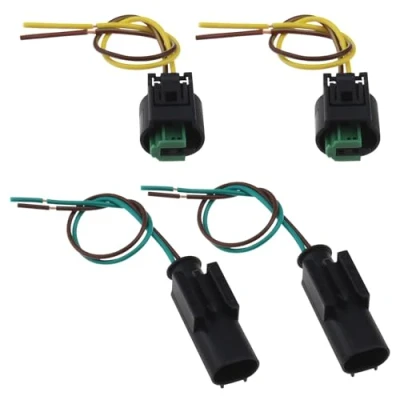 Image of VGOL 2 Set Automotive Exterior Air Temperature Sensor Plug Harness Repair Accesories Compatible with BMW 1 967644 968405