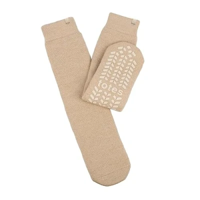 Image of Women&#039;s 1 Pair Totes Recycled 3.0 TOG Thermal Brushed Slipper Socks Oatmeal 4 8 Ladies