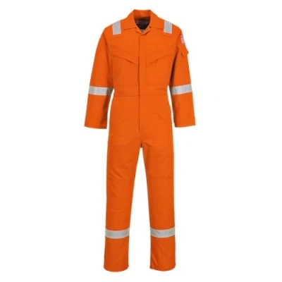 Image of Portwest FR21 Men&#039;s Lightweight Fireproof Overalls Flame Resistant Anti Static Welding Coverall Boiler Suit Orange Tall, X Large