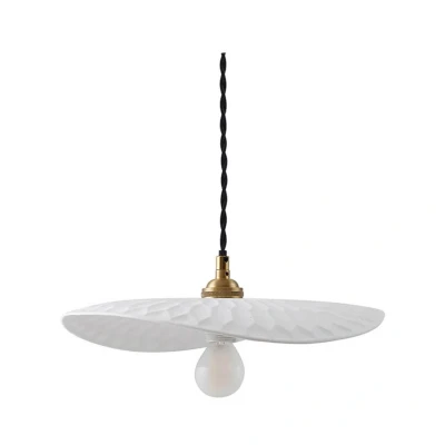 Image of Lindby pendant light Annira, Ø 29 cm, ceramic, white/brass