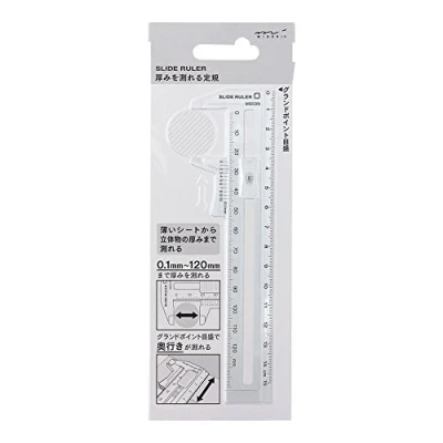 Image of Midori CL Slide Ruler Clear (42260006)