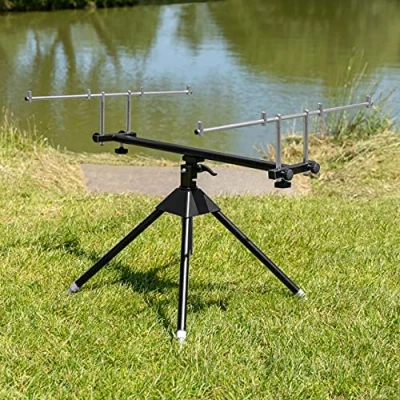 Image of Nws ATLAS Carp Fishing Rod Pods Pod Accessories Rest Set Up Stainless Steel &amp; Black Aluminium Styles (Stainless Pod)