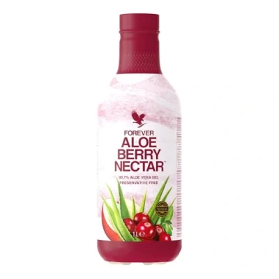Image of Forever Living Products Aloe Berry Nectar PET, 1000ml, Cranberry Apple Flavored Vera gel, 90.7% pure inner leaf No added preservatives, Gluten free