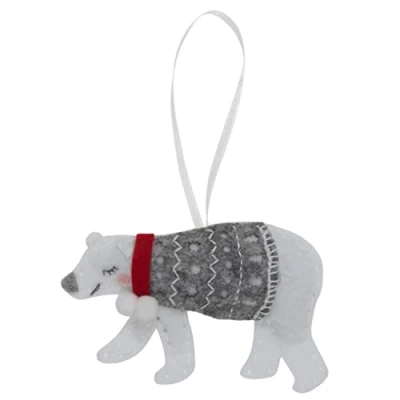 Image of Trimits Christmas Felt Decoration Kits, 12 x 8cm, Polar Bear