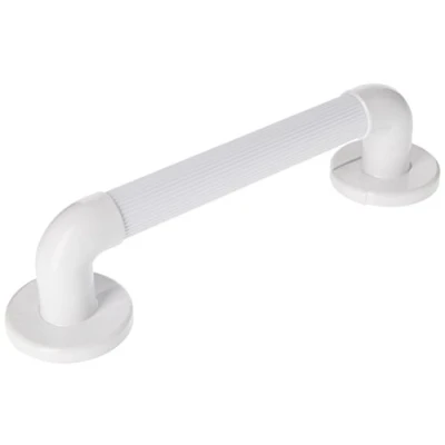 Image of HOMECRAFT Moulded Fluted Grab Rail, Durable PVC Safety Rail and Mobility Aid for Bathroom Elderly, Disabled Handicapped Users, Indoor Outdoor Attachment, 30.5cm