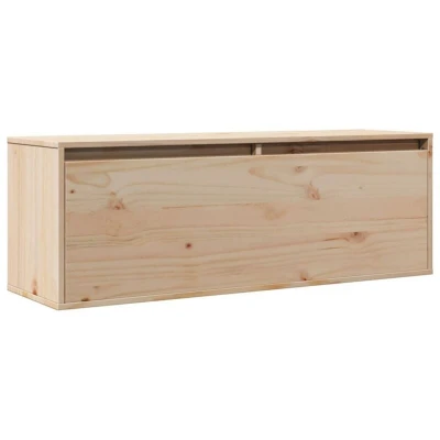 Image of vidaXL Wall Cabinet 100x30x35 cm Solid Wood Pine