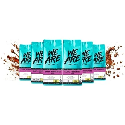 Image of Coffee Ground for Cafetiere, 227g (Pack of 6) Brazilian Coffee, 100% Arabica Medium Roast Speciality Fresh Single Origin (We Are Co)