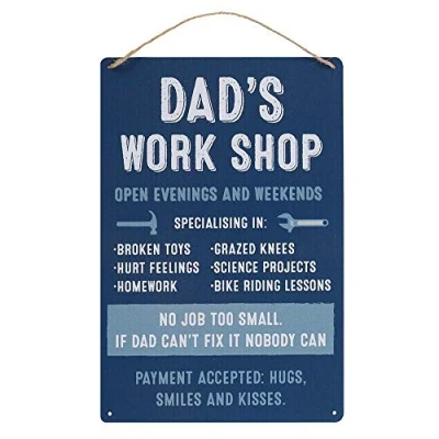 Image of Something Different Dad&#039;s Workshop Hanging Metal Sign