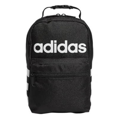 Image of adidas 979153 Santiago Insulated Lunch Bag Backpack, Polyester, Black/White