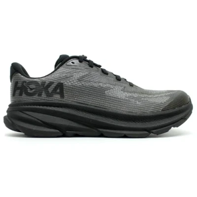 Image of HOKA Clifton 9 Youth Unisex Neutral running shoes for kids, Size: 5, Black/carbon black Textile/synthetics