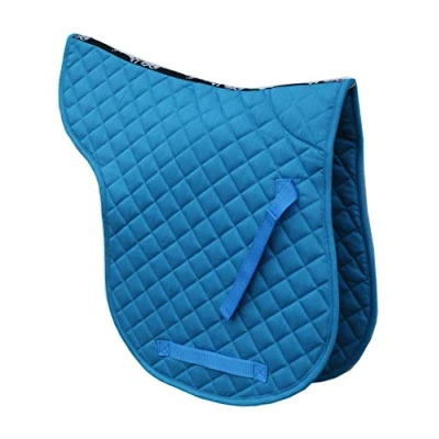 Image of Rhinegold Cotton Quilted Numnah Cob Turquoise