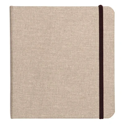 Image of Clairefontaine Ref 96109C Goldline Natural Square Travel Album (Contains 32 Sheets) 20 x 20cm in Size, 180gsm Paper, Elastic Strap Closure, Acid Free, pH Neutral
