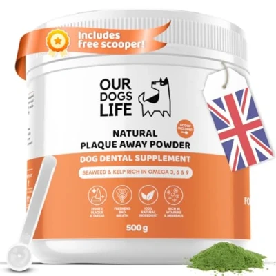 Image of DogsLife Plaque Off Powder for Dogs 500g Organic Dog Teeth Cleaning Product Tartar Remover &amp; Breath Freshener 100% Natural