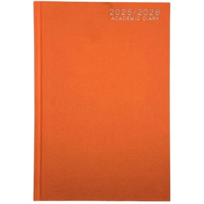 Image of 2024 2025 A5 Dap Academic Case bound Diary Hardback Day A Page for Year Planner Business, Office, Home, Appointments (Red)