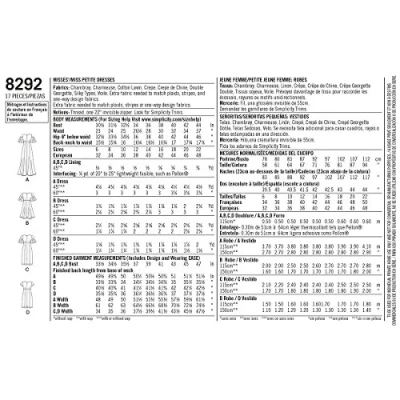 Image of Simplicity Pattern 8292 H5 (6 8 10 12 14) Misses&#039; Dresses, Paper, White, 22 x 15 1 cm