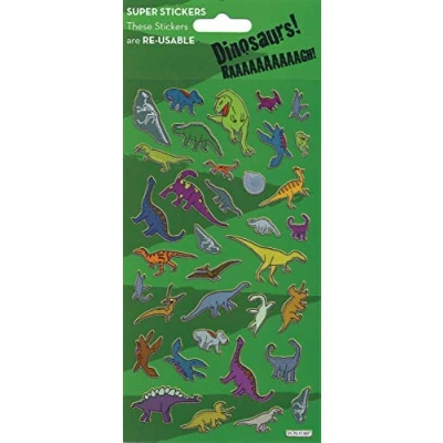 Image of Paper Projects Dinosaurs Sparkly Reusable Stickers