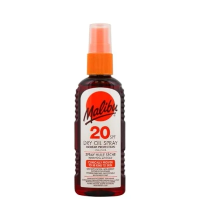 Image of Malibu Sun SPF 20 Dry Oil Spray with Medium Protection, Water Resistant, 100ml
