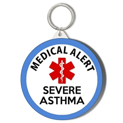 Image of Gift Insanity MEDICAL ALERT SEVERE ASTHMA 45mm Keyring