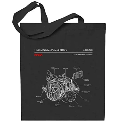 Image of Nasa Lunar Module Ascent Stage Blueprint Totebag