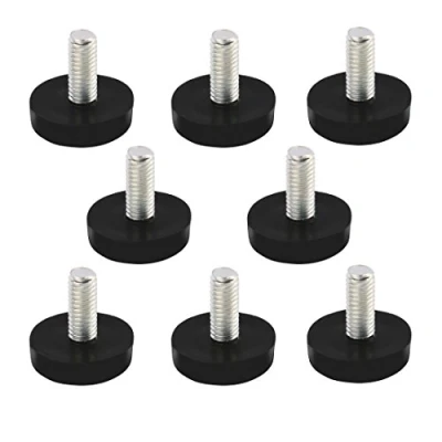 Image of sourcing map Metric M6 x 1.0 Leveling Feet Adjustable Threaded Pole Foot Furniture Glide 8pcs