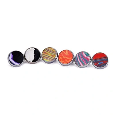 Image of Alnicov Trumpet Valve Finger Buttons Colorful Stone Repair Parts for Caps Accessories Set of 6