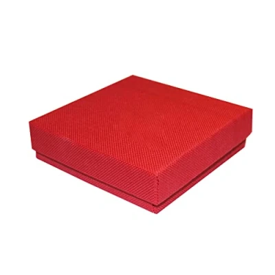 Image of Widdle Gifts 9cm x Red Box Bracelet Pendant Necklace Cardboard Storage Case Jewellery Presentation Organizer
