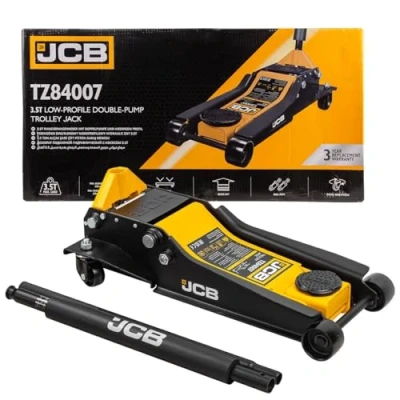 Image of JCB 3.5 Tonne Hydraulic Jack, Low Profile, Quick lift, Double Piston