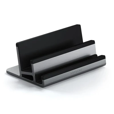 Image of Satechi Dual Vertical Aluminum Stand Universal Compatibility MacBook Pro, Air, iPad Mini, iPhones 16/15/14/13/12 and more