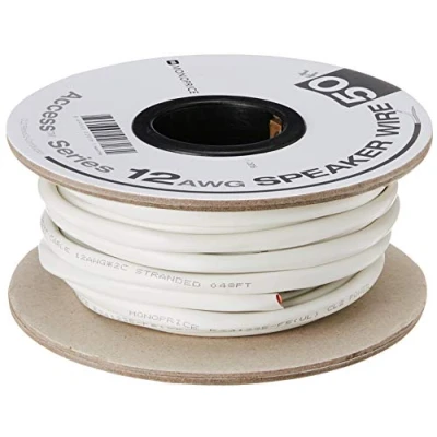 Image of Monoprice 102816 50 ft 12AWG CL2 Rated 2 Conductor Oxygen Free Pure Bare Copper Speaker Wire Cable