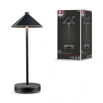Image of Paulmann Pellini Portable Table Lamp Matte Black