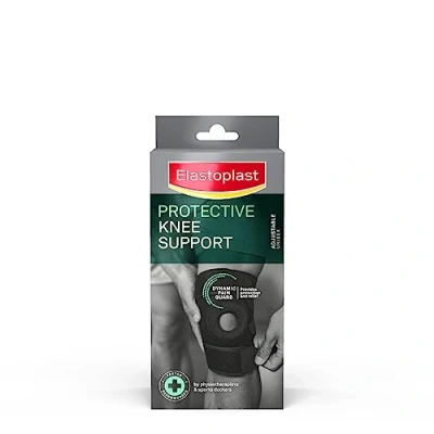Image of Elastoplast Protective Adjustable Knee Support (1 Brace) for Meniscus Tear, ACL, Ligament Damage, Runners Knee, Arthritis, and Weak/Injured Knees