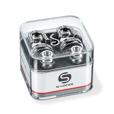 Image of Schaller Strap Locks Guitar S Lock Pair (Chrome Plated)