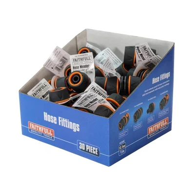 Image of Faithful FAIHOSEMEBUL Plastic Hose Mender (Box 30), Blue