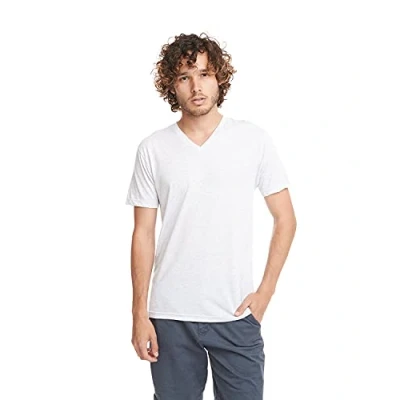Image of Next Level Men&#039;s Triblend Vee Tee Vintage White 6040 L