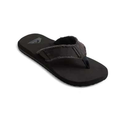 Image of Quiksilver Monkey Abyss Tbar sandals, Men&#039;s, Size: 6, Black Textile