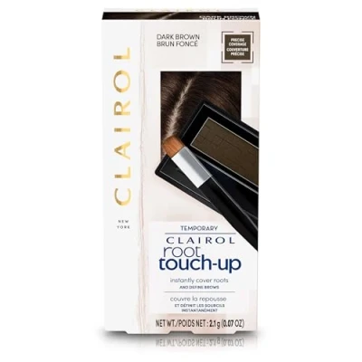Image of Clairol Root Touch Up Temporary Concealing Powder, Dark Brown Hair Color, 1 Count