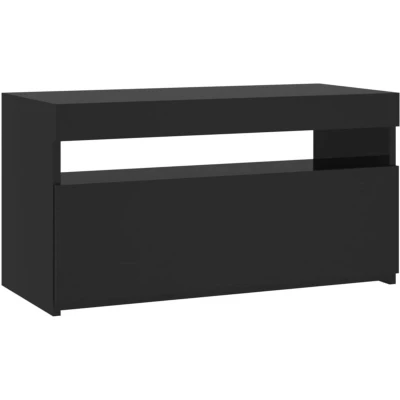 Image of vidaXL TV Cabinet with LED Lights Black 75x35x40 cm