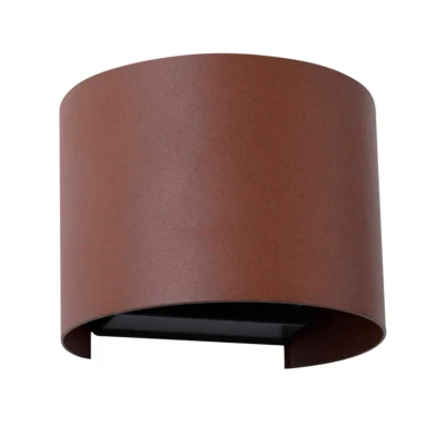 Image of Lindby Smart LED outdoor wall lamp Dara rust round CCT RGB Tuya