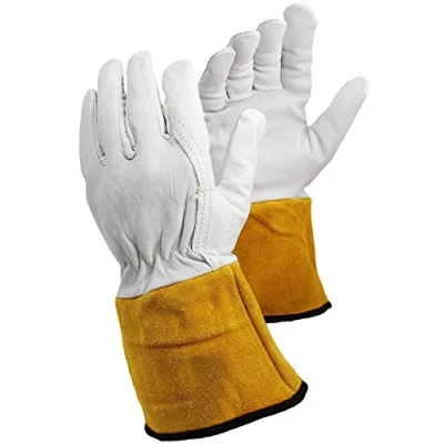 Image of ArmaDEX Mens Heat Resistant Leather TIG MIG Protective Welding Gauntlet Gloves